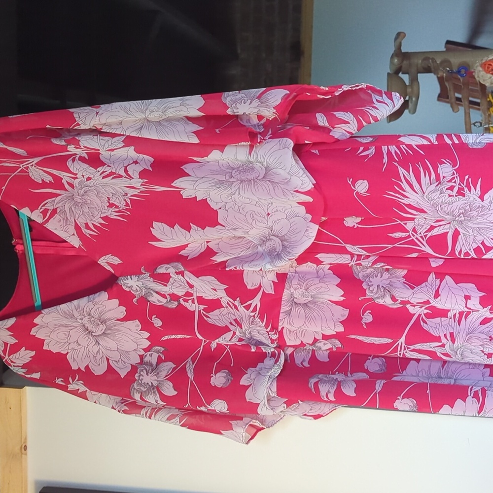 Lane Bryant red and white dress size 24